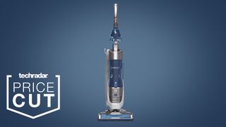 Hoover Upright 500 Plus on a blue background