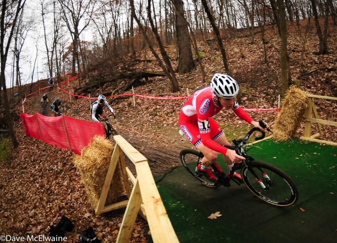 Logan Owen (Cal Giant Berry Farms) leading the race on lap three