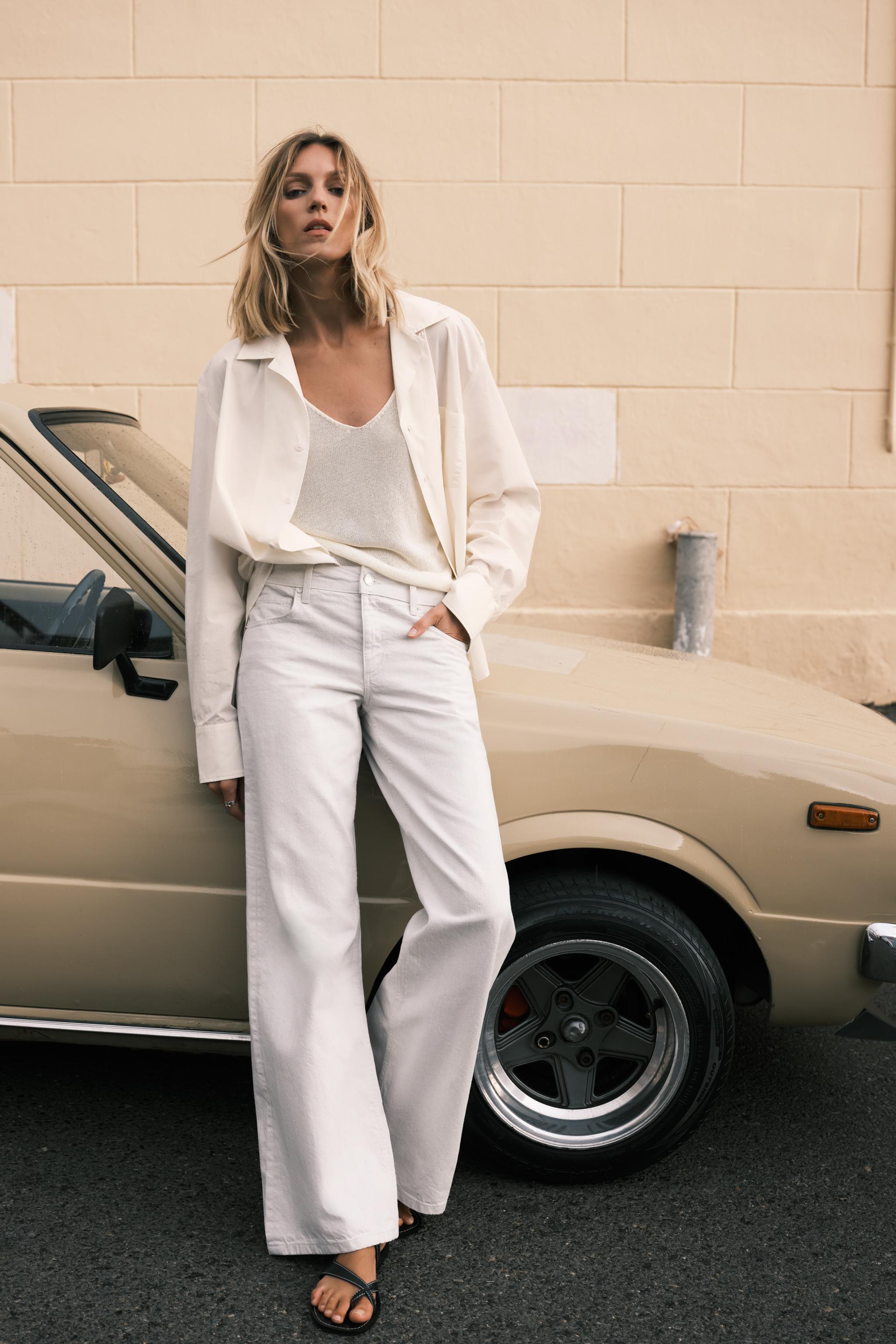 Zw Collection Wide Leg Low Rise Jeans