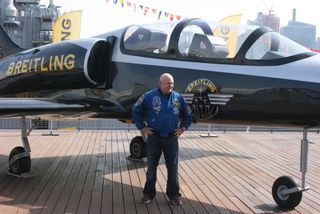 Astronaut Scott Kelly at U.S.S. Intrepid