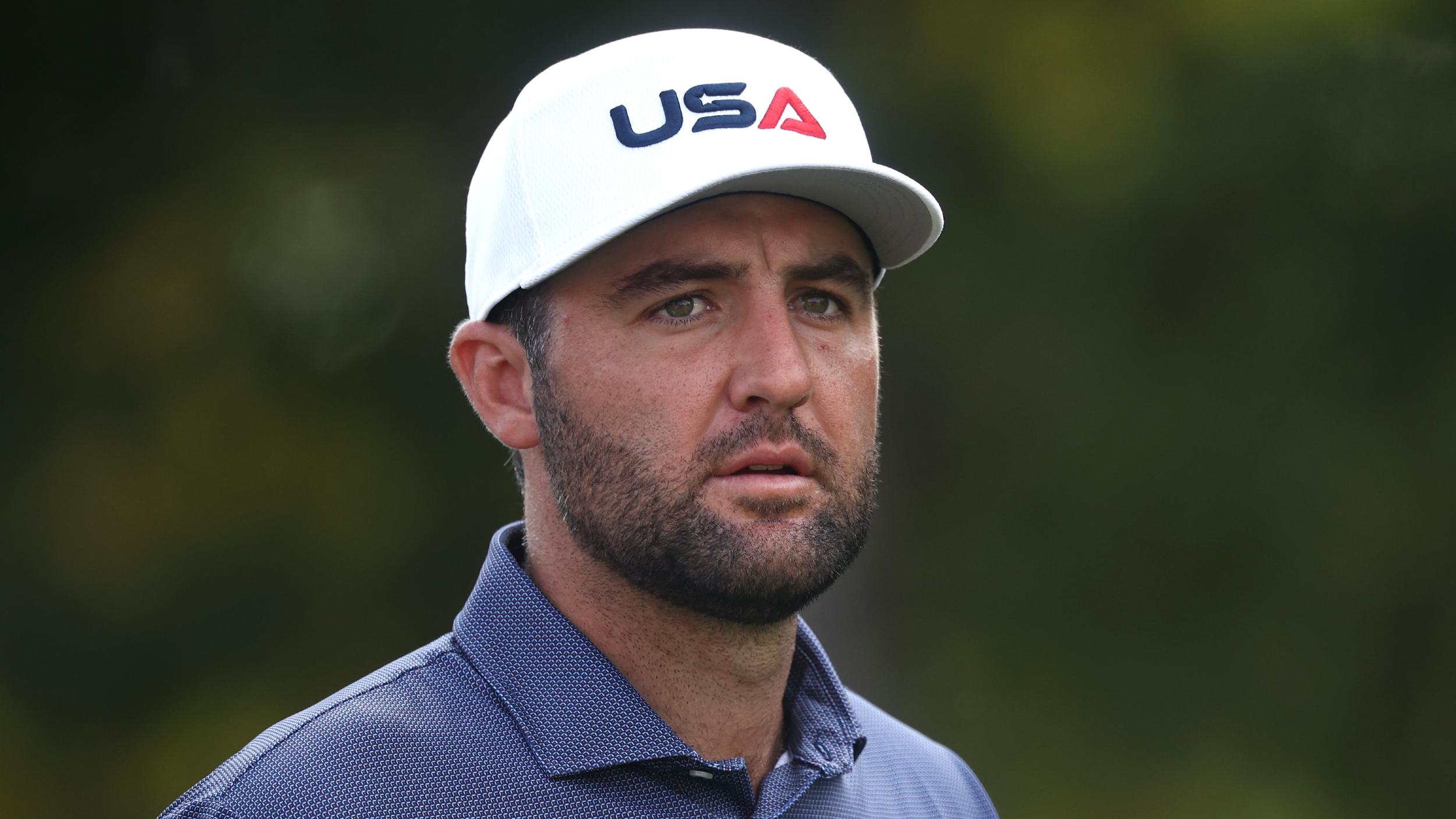 Scottie Scheffler in a Ryder Cup practice round