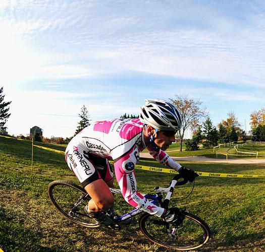 Derek St. John (Garneau-Club Chausures) having a great race.