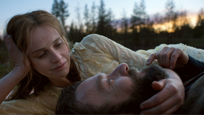 Felicity Jones and Joel Edgerton in Train Dream