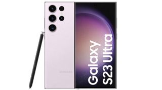 A Samsung Galaxy S23 Ultra in Lavender