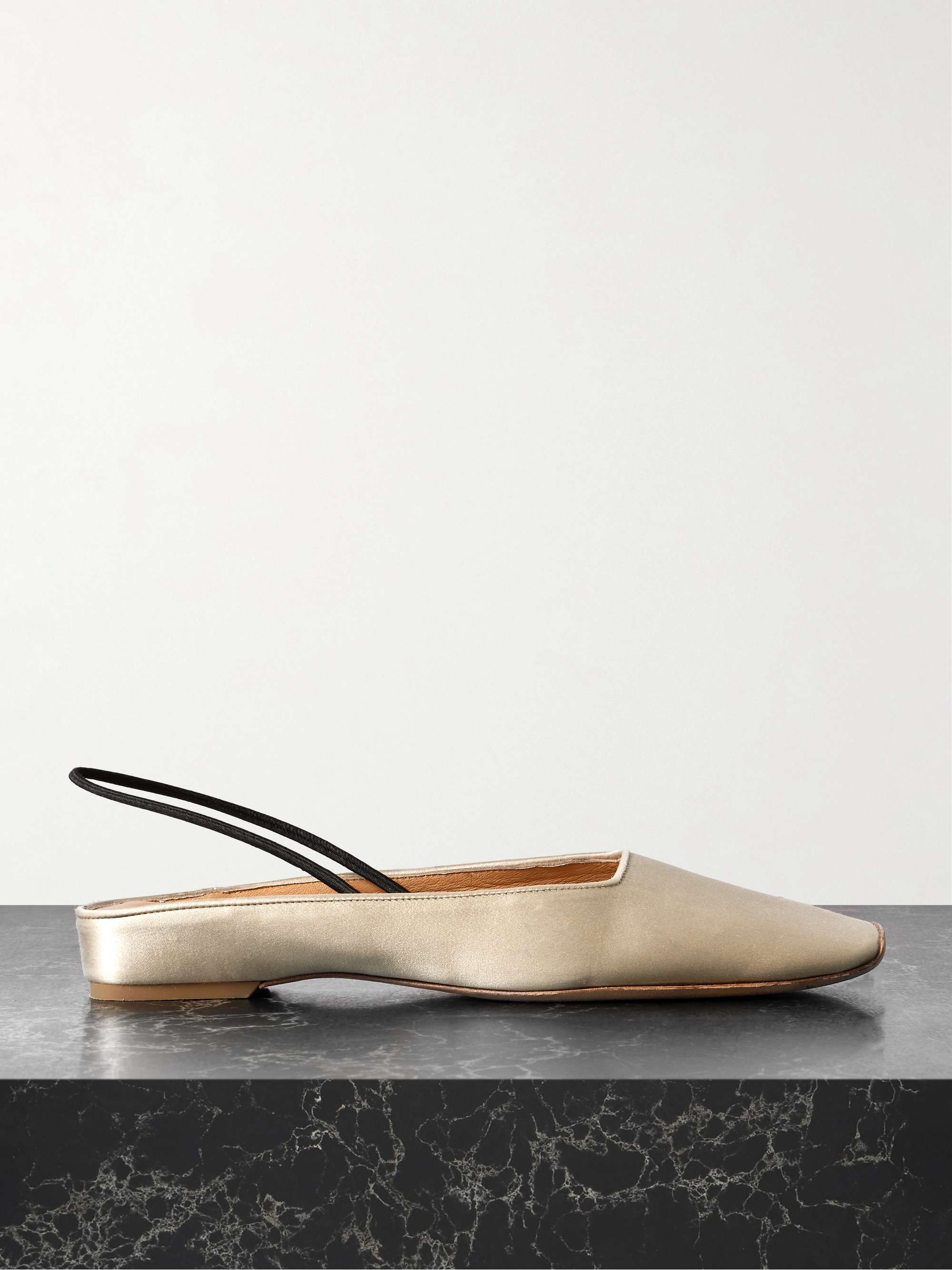 Kate Satin Slingback Flats