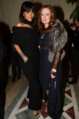 Rihanna And Lucy Yoemans At Paris Fashion Week AW14, 2014