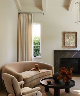 A cozy neutral-toned living room