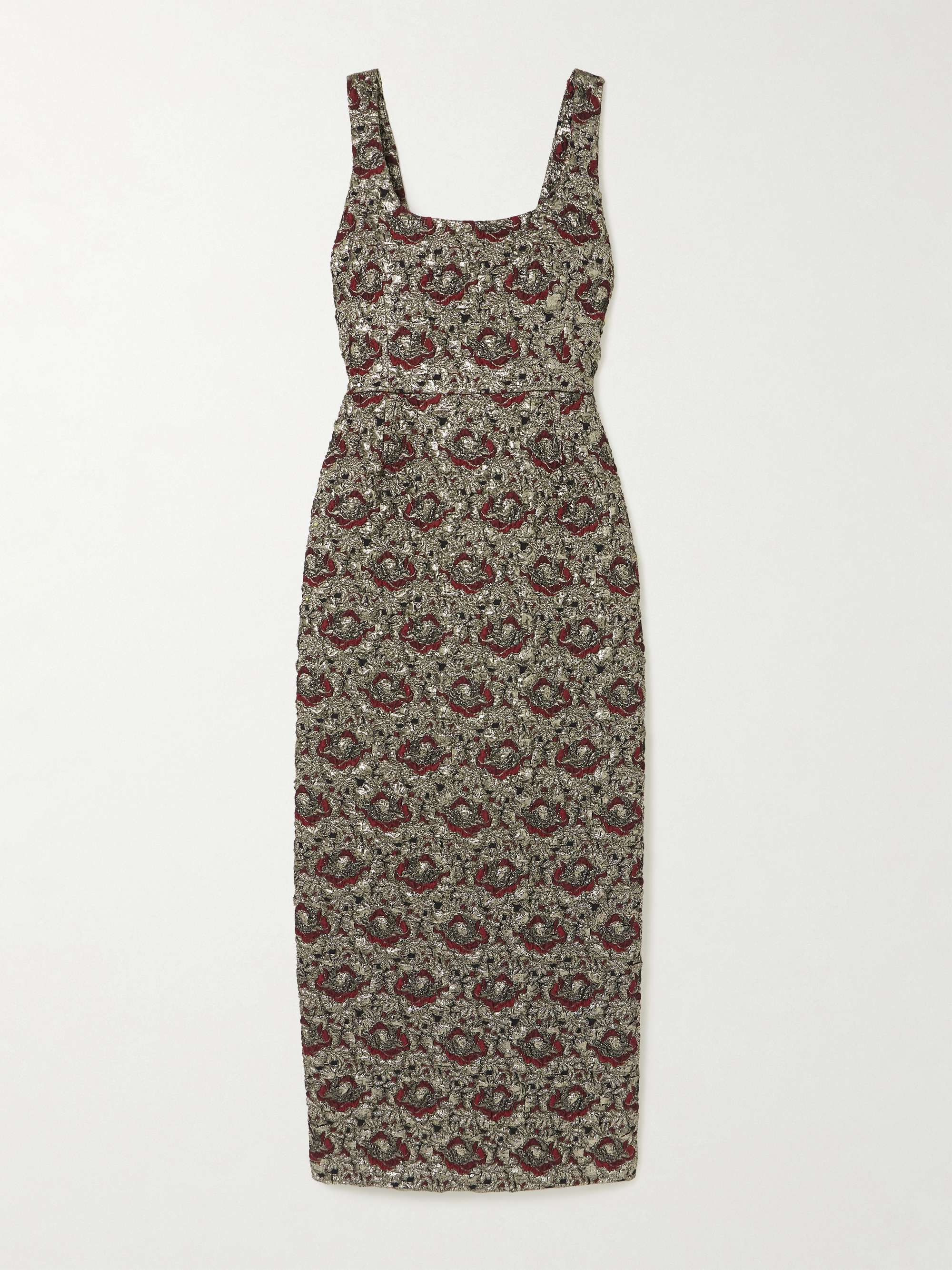 Ravenna Metallic Jacquard Midi Dress