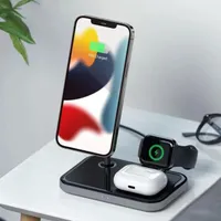 Satechi 3-i-1 Magnetisk Tr&aring;dl&oslash;s Ladestativ