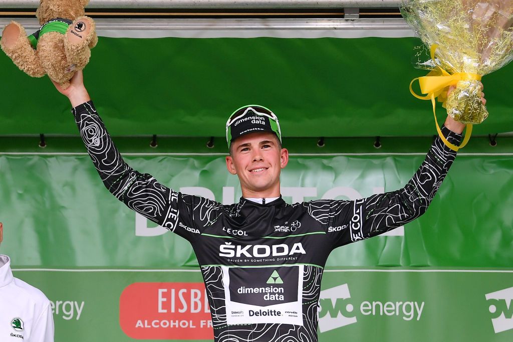 Scott Davies (Dimension Data) in the mountains jersey