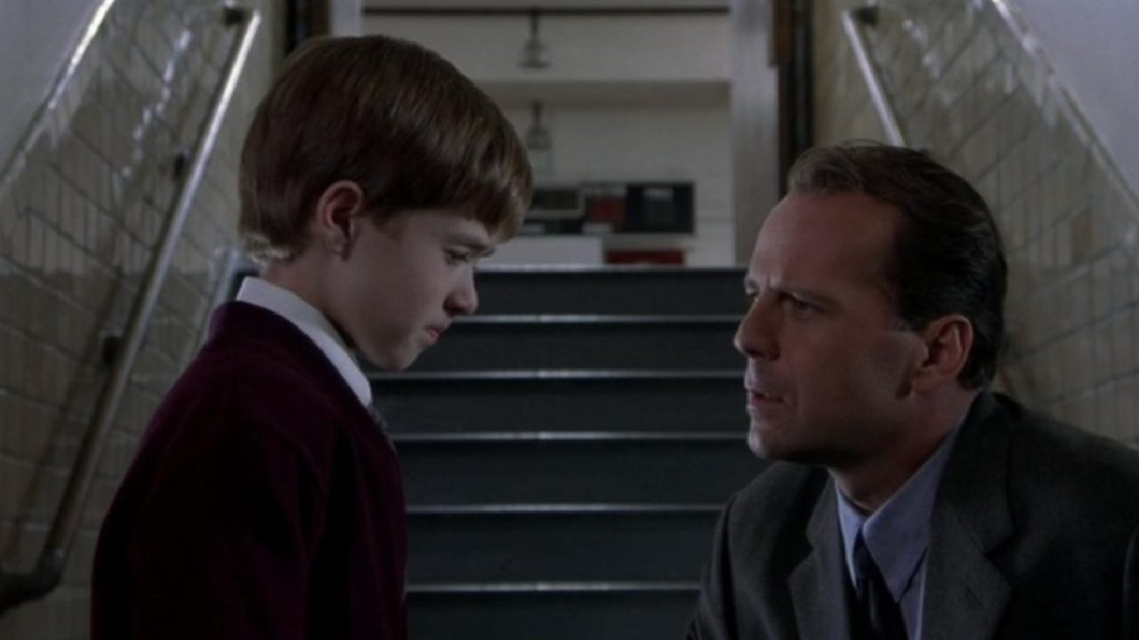 Bruce Willis and Haley Joel Osment in The Sixth Sense.