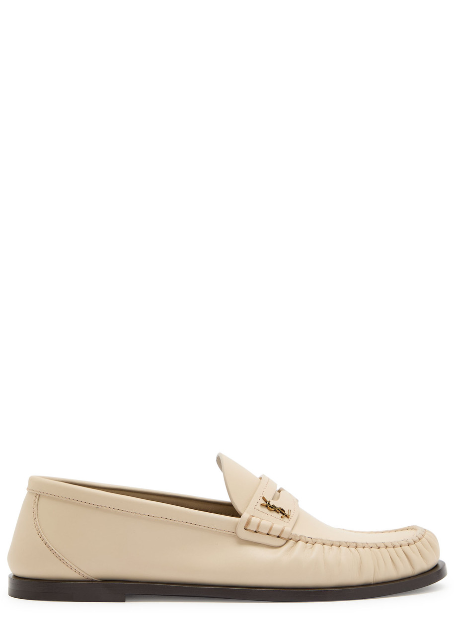 Logo-Plaque Leather Loafers