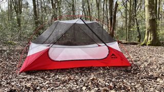 MSR Hubba NX tent, just the inner tent, pitched in the woods