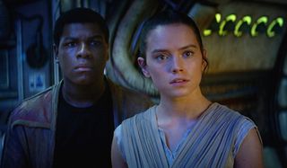 Daisy Ridley and John Boyega in Star Wars : The Force Awakens