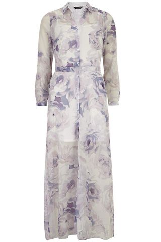 Dorothy Perkins Floral Shirt Maxi Dress, Was £45, Now £25