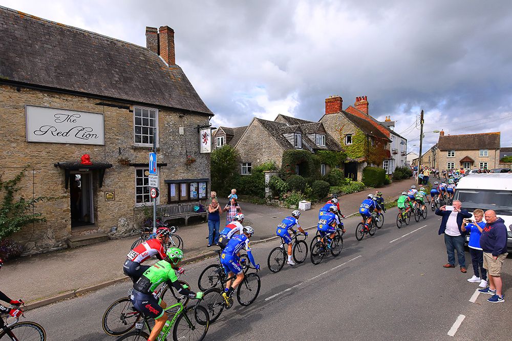 The peloton in action during stage 7 at the Tour of Britain