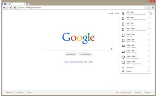 Chrome extensions: Window Resizer