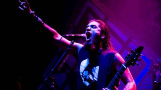 Machine Head’s Robb Flynn performing onstage in 2008