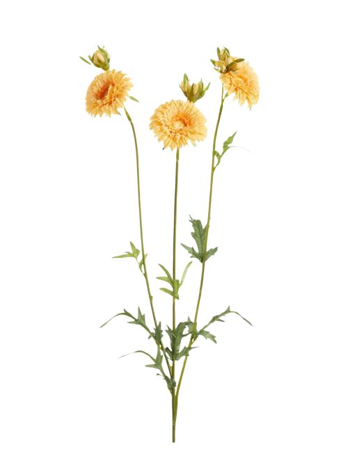 Artificial Gerbera Daisy Flower Spray in Yellow 