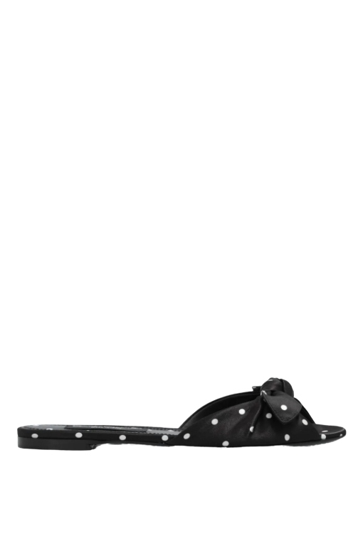 Dolce & Gabbana, Polka Dot-Print Satin Slides