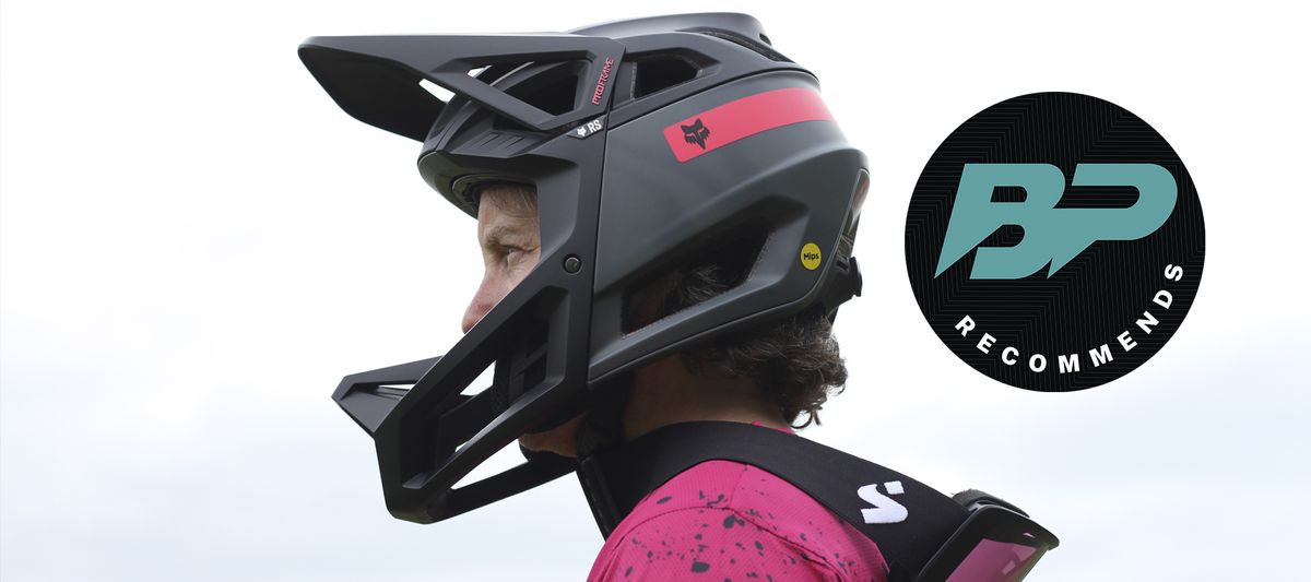 Fox Racing Proframe RS Taunt helmet being worn