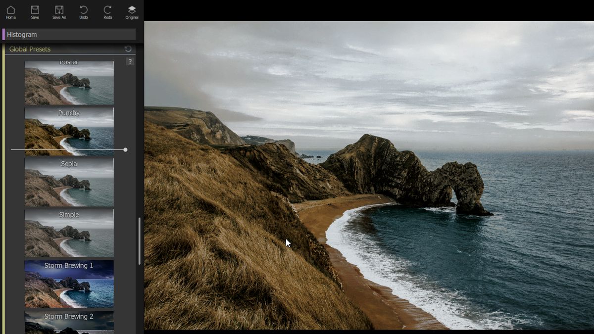 Global Presets change the look and mood of your whole image