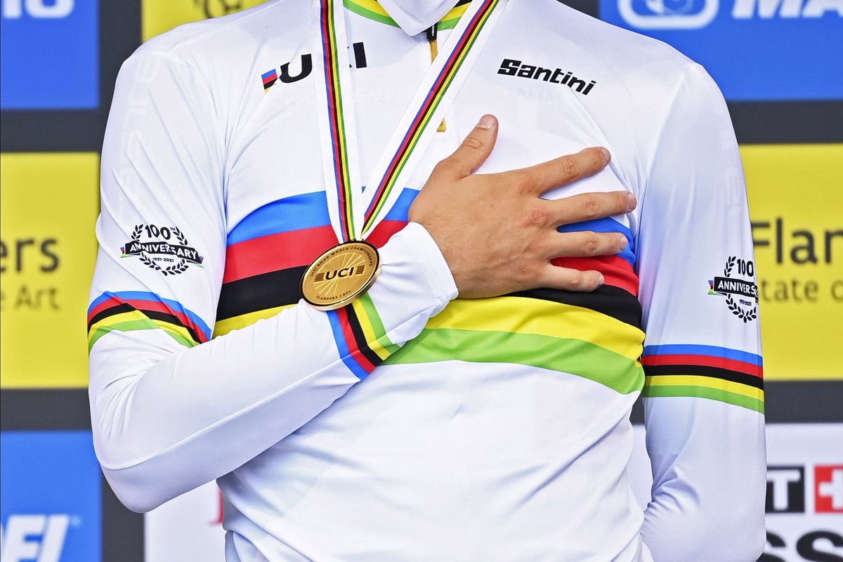 2021 UCI Road World Championships Flanders - Men&acirc;s Elite Time Trial Knokke Heist - Bruges 43,3 km - 19/09/2021 - Filippo Ganna (Italy) - photo Vincent Kalut/PN/BettiniPhoto&Acirc;&copy;2021