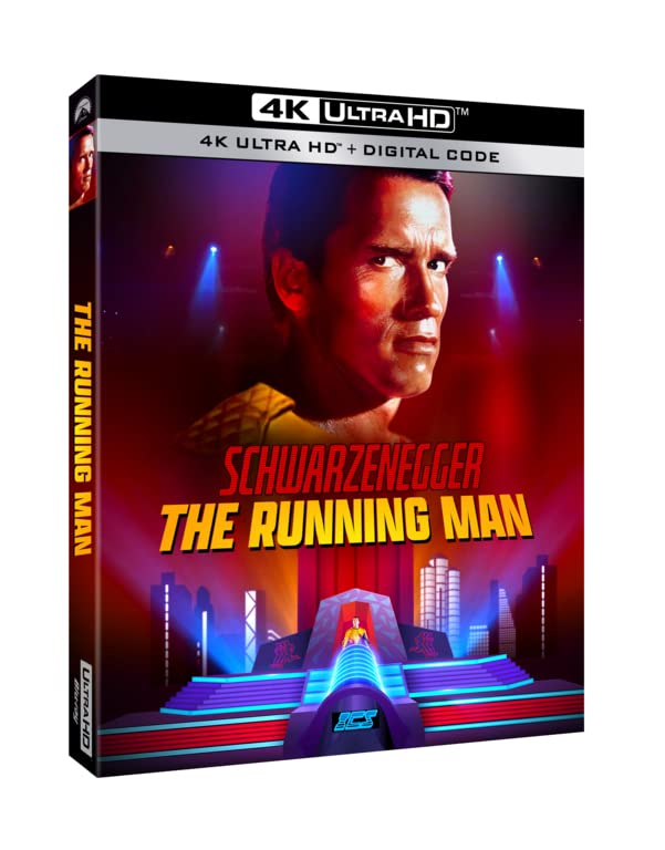 The packaging for The Running Man on Blu-Ray