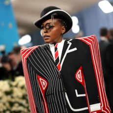 Janelle Monáe attends the 2025 Met Gala Celebrating "Superfine: Tailoring Black Style" at Metropolitan Museum of Art on May 05, 2025 in New York City.