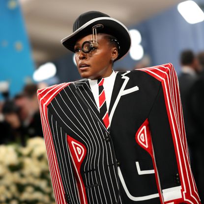 Janelle Monáe attends the 2025 Met Gala Celebrating "Superfine: Tailoring Black Style" at Metropolitan Museum of Art on May 05, 2025 in New York City.