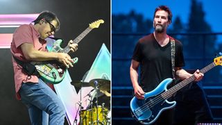 Rivers Cuomo and Keanu Reeves