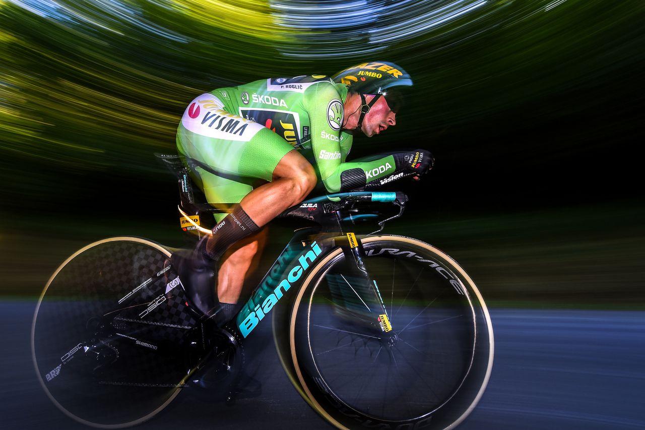 Primoz Roglic in the Vuelta a Espana