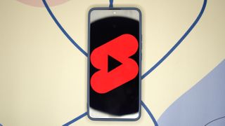 YouTube Shorts logo on a mobile phone
