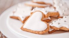 Heart-shaped lemon cookies
