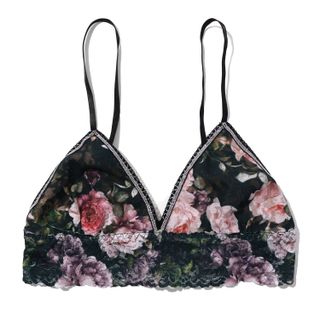 Printed Signature Lace Padded Triangle Bralette