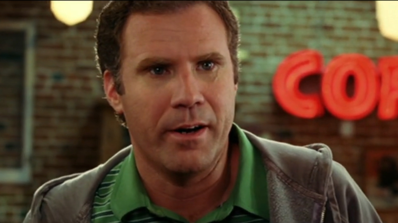 Will Ferrell stands in a coffee shop with a look of confused awe in Kicking & Screaming.
