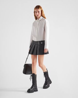 Prada, Pleated leather skirt