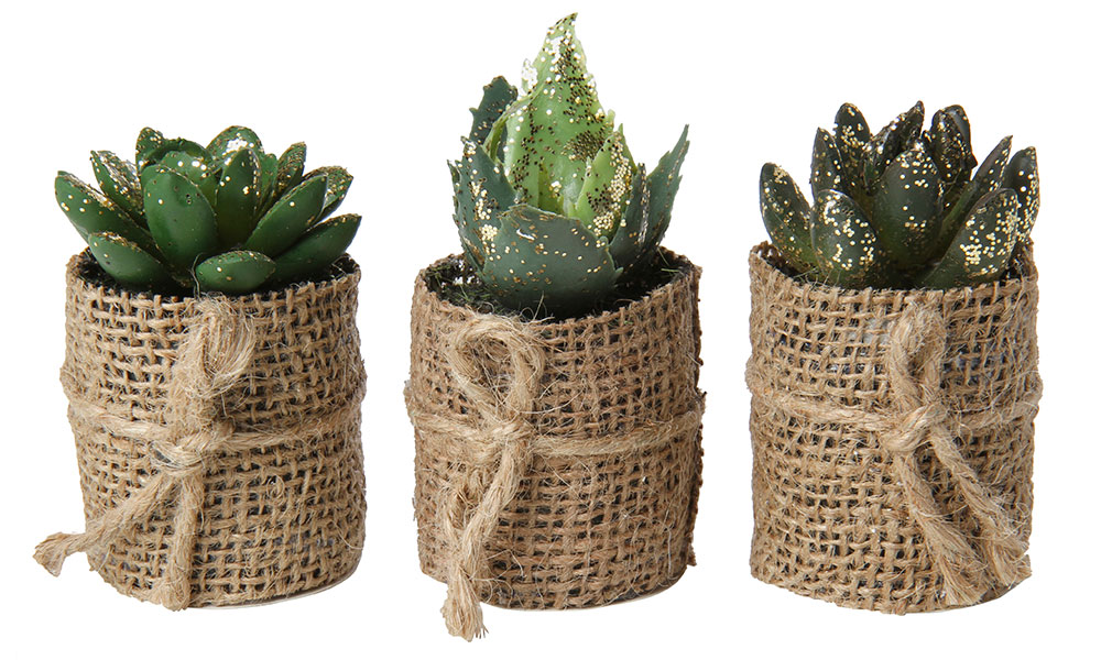 faux plants and lush foliage and sparkle touch