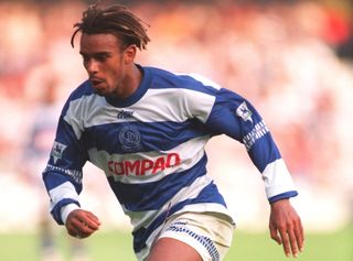 Trevor Sinclair in action for QPR against Newcastle in October 1995.