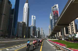 The UAE Tour closed down the main road of Dubai