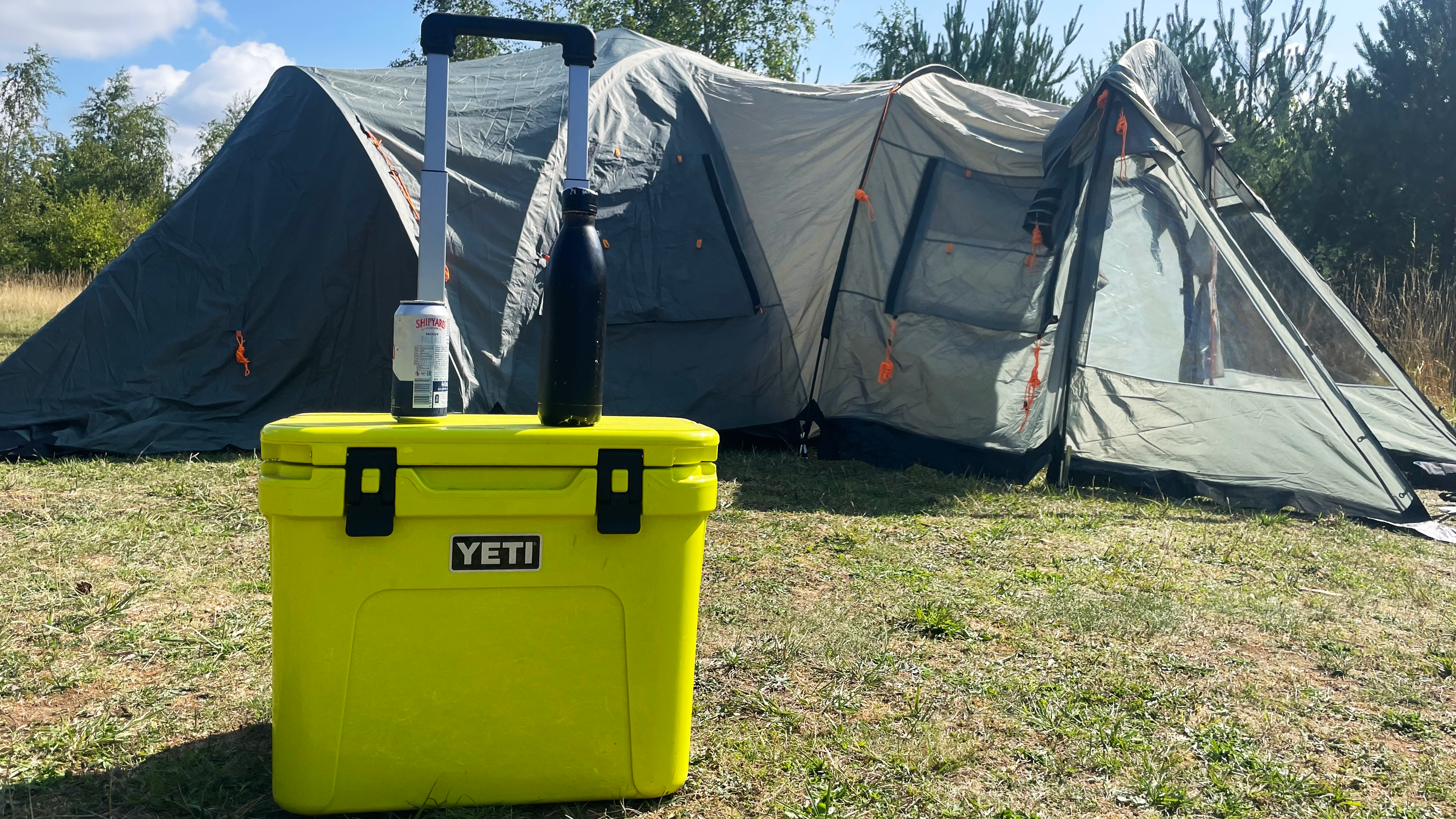 the yeti roadie at a campsite