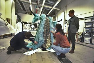 Secrets Of The Museum experts work on Shirley Bassey's famous catsuit.