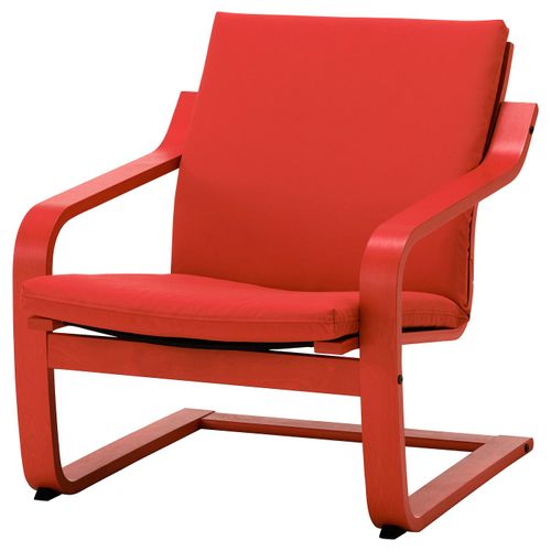 Poang Low-Back Armchair - Red/vissle Red