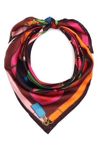 Bag Print Square Silk Bandana Scarf