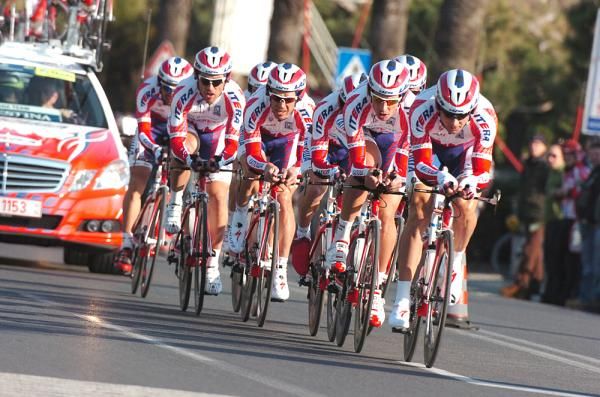 Katusha were colourful, but not quick enough.