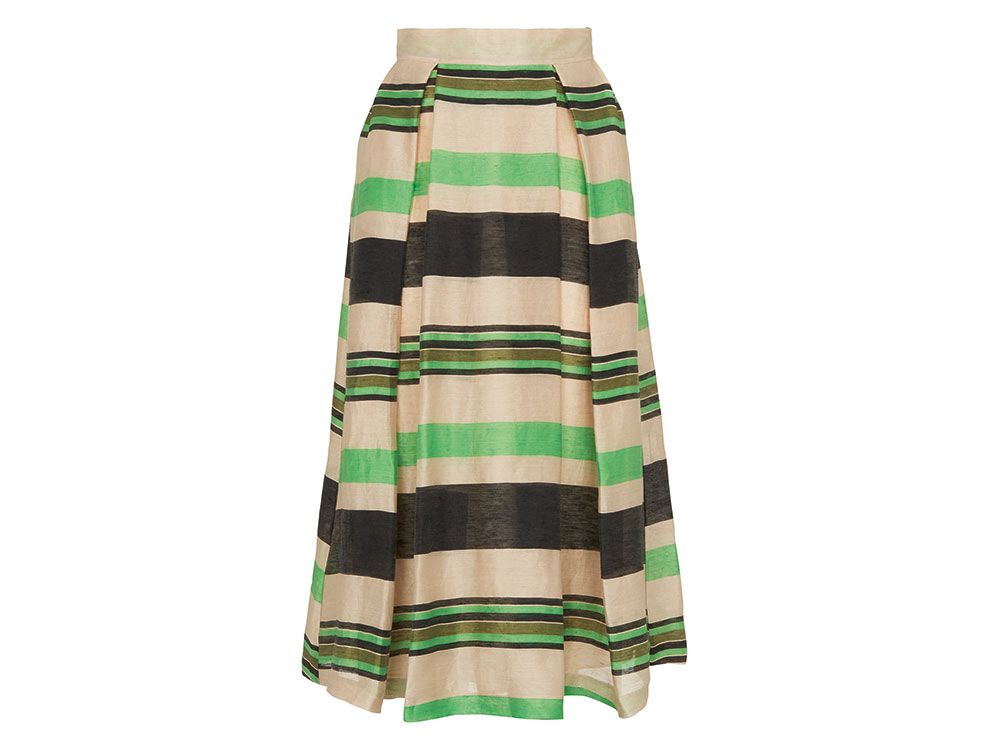 Miriam Stripe Midi Skirt