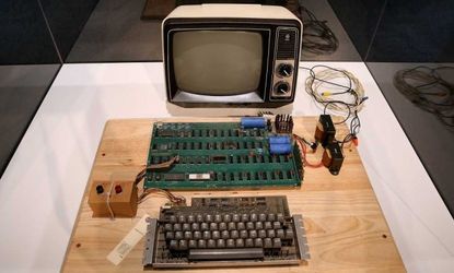 An Apple-1 computer, built in 1976. If this isn't high-fashion, what is?