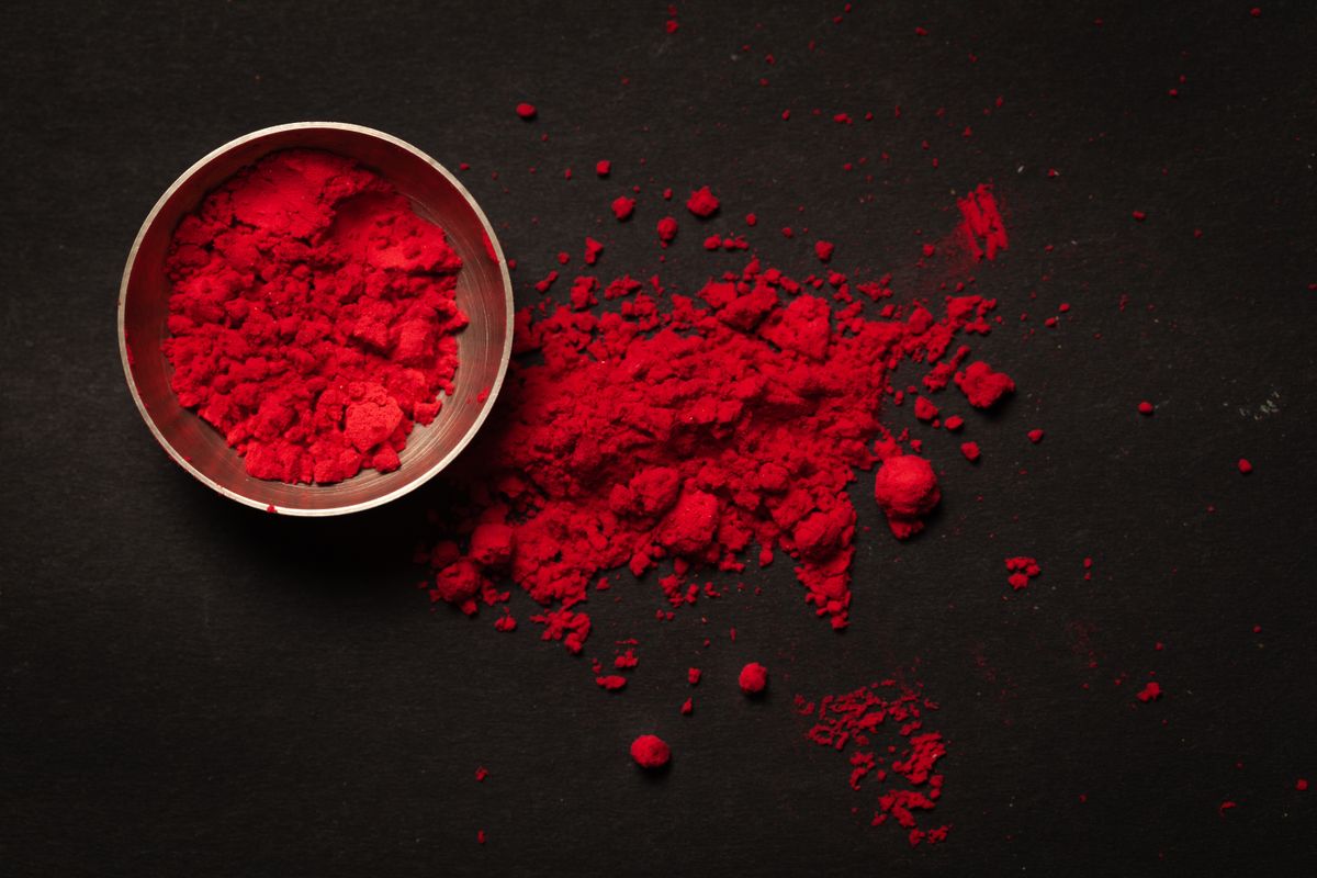 A red powder.