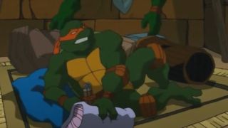 Michelangelo getting upset in the 2003 cartoon version of Teenage Mutant Ninja Turtles