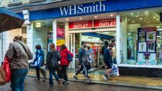 WHSmith shop during stormy weather